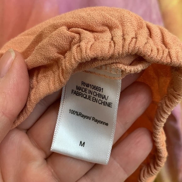 Young Fabulous & Broke | NWT Tia Tie Dye Sunset Kimono V-Neck Surplice Top M - Picture 11 of 17